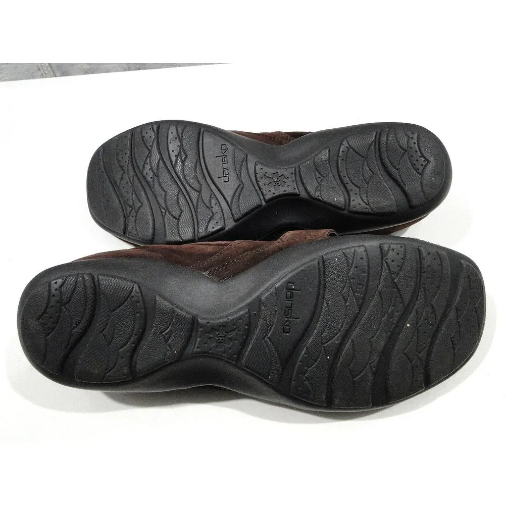 Dansko CAROL Brown Suede‎ Wedge Slip-On Flat Shoes / Size 38